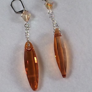 Crystal Drop Earrings in Crystal Astral Pink