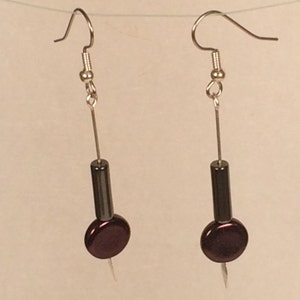 Metallic Glass Drop Earrings