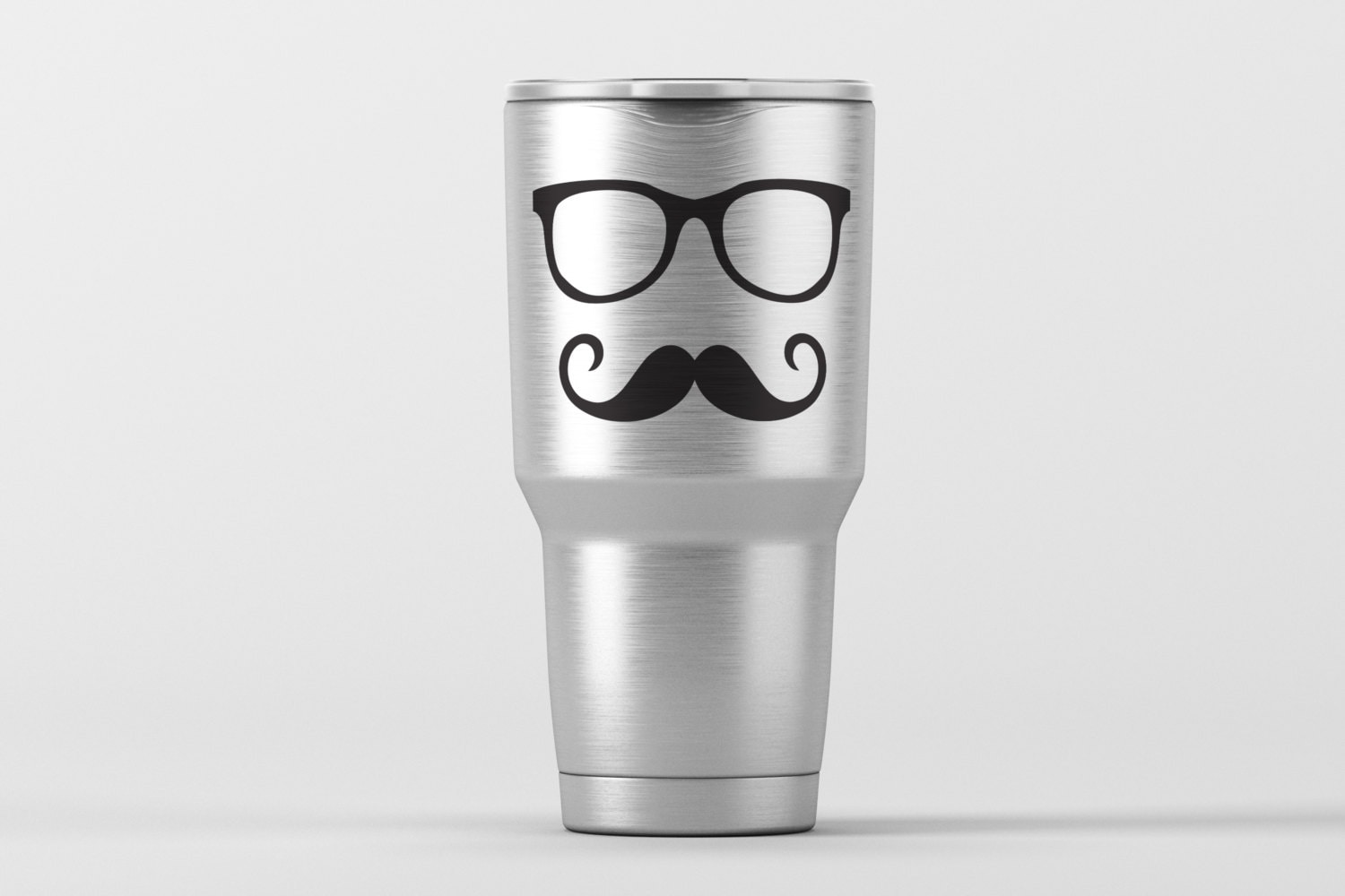 Glasses w/Mustache Style 2 / Yeti Decal / Vinyl Decal / Yeti Etsy