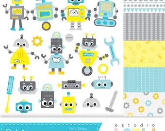 robots clipart set