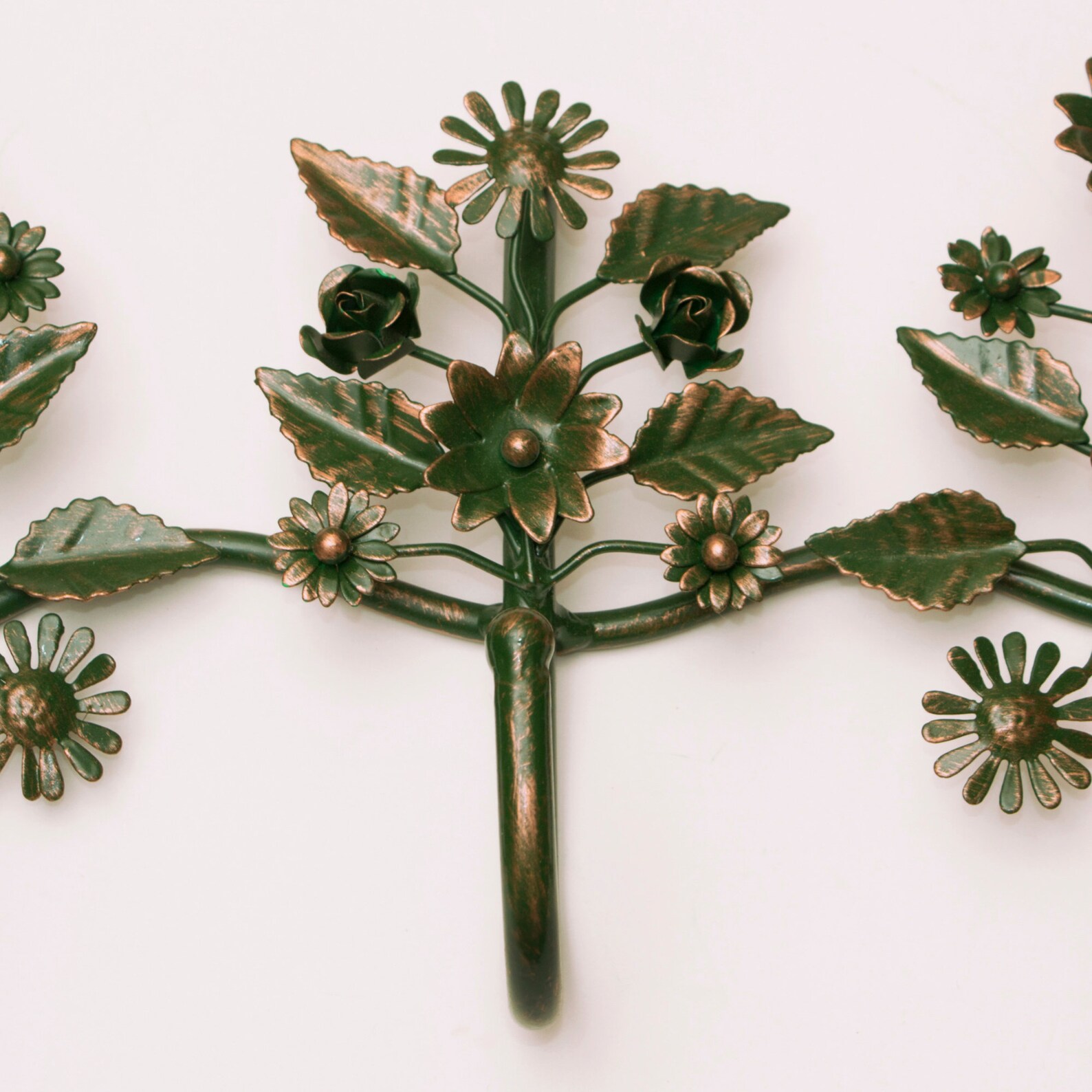 Floral Wall Hook Rack Etsy