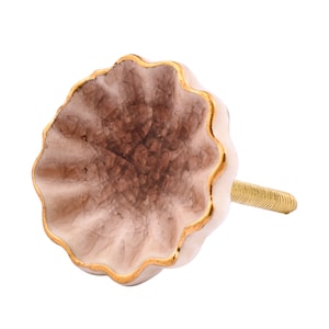 Brown Crackle Ceramic Knob