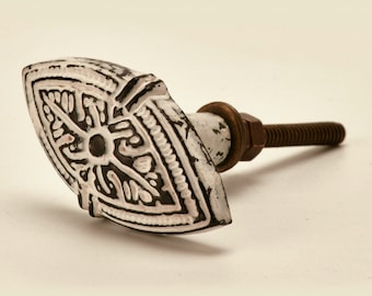 Pointed Oval Cast Iron Cabinet Knob