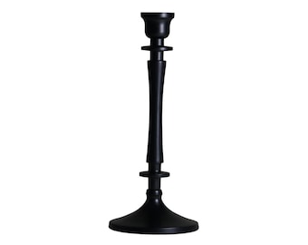 Black Candleholder - 9" Height