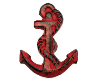 Anchor Cast Iron Cabinet Knob in Distressed Finish