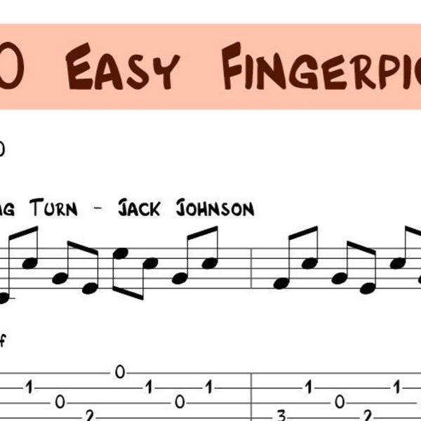 10 eenvoudige Fingerpicking-gitaarnummers!