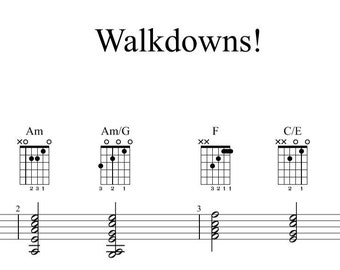 Walkdowns, and Moving Bass Lines! - The Easy Way To Connect Chords!