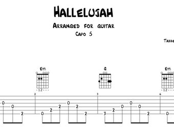 Hallelujah by Leonard Cohen - Arranged for Guitar!