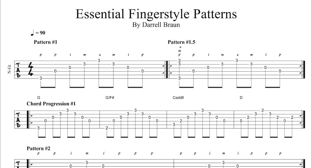 Essential Fingerstyle Patterns Etsy