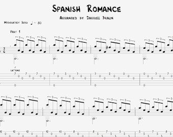 Spanish Romance - Fingerstyle Guitar!