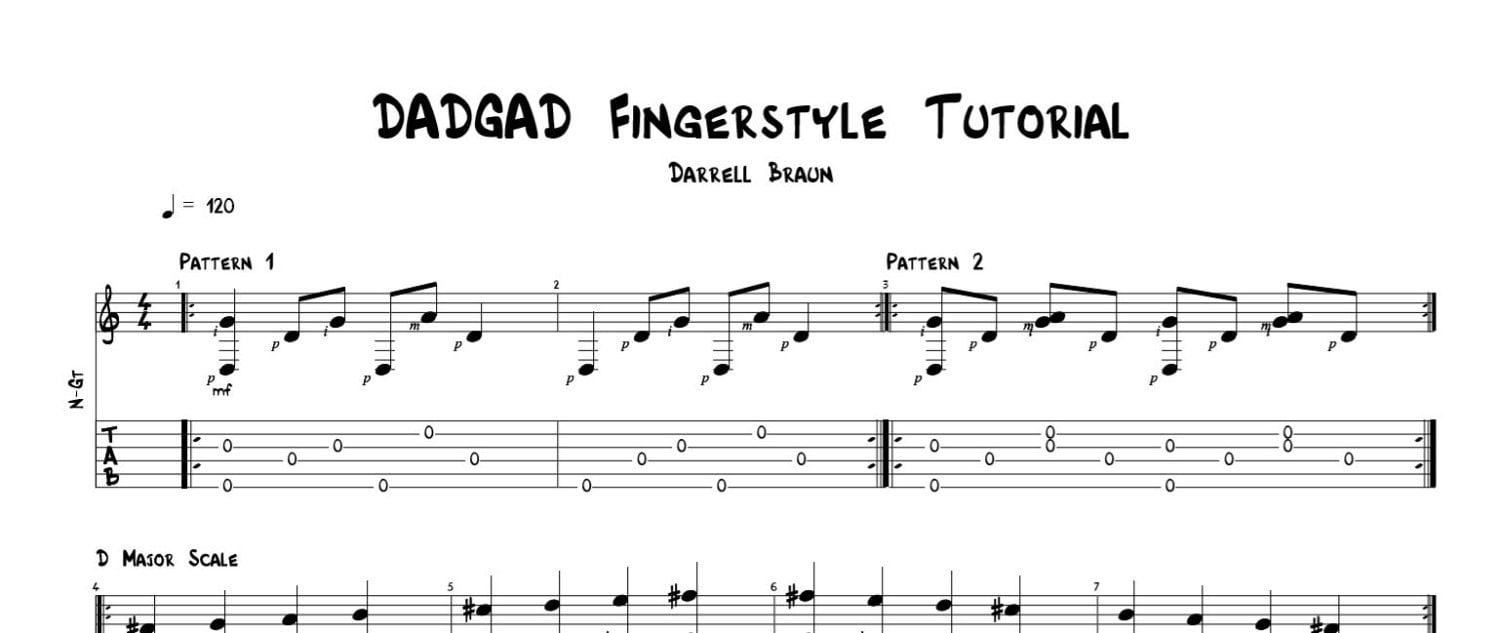 DADGAD Fingerstyle Tutorial Etsy