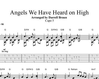 Angels We Have Heard On High - Figerstyle Guitar!