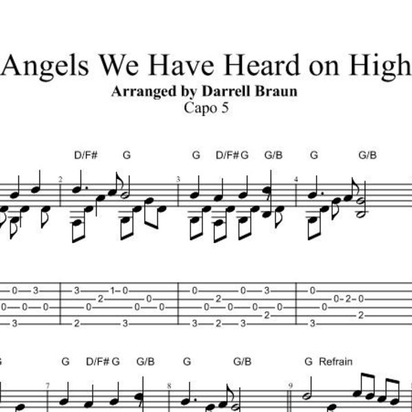 Angels We Have On High - Figerstyle Gitarre!