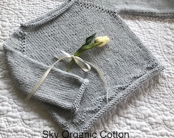 Disponibile per ordine personalizzato: maglione per neonati/bambini in cotone organico lavorato a mano