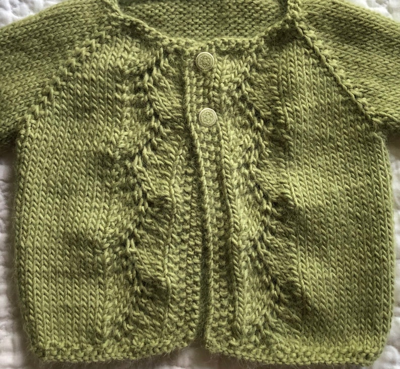 Hand Knit Baby Cardigan