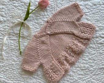 Hand Knit Baby Shrug Sweater