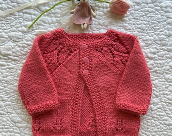 Hand Knit Baby Cardigan