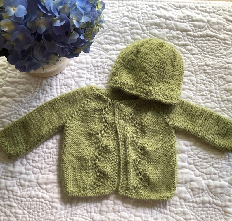 Hand Knit Baby Cardigan