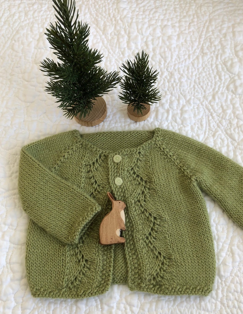 Hand Knit Baby Cardigan