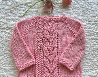 Hand Knit Toddler Cardigan