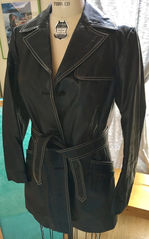 Carla Falleri Italian Vintage Leather Coat