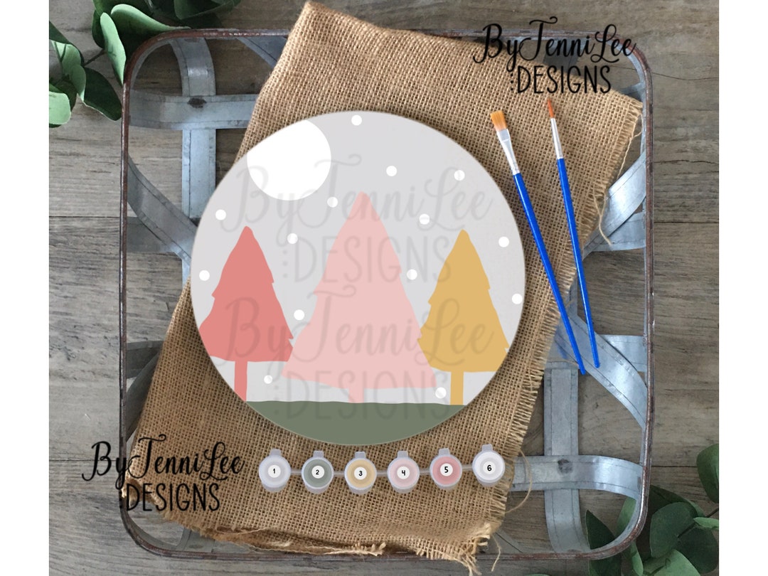 Paint by Number Paint by Number Adult Festive Forest Etsy