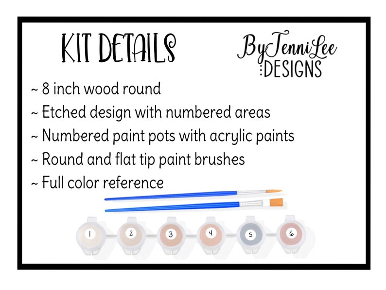 Paint by Number Winter Town Wood Kit Etsy