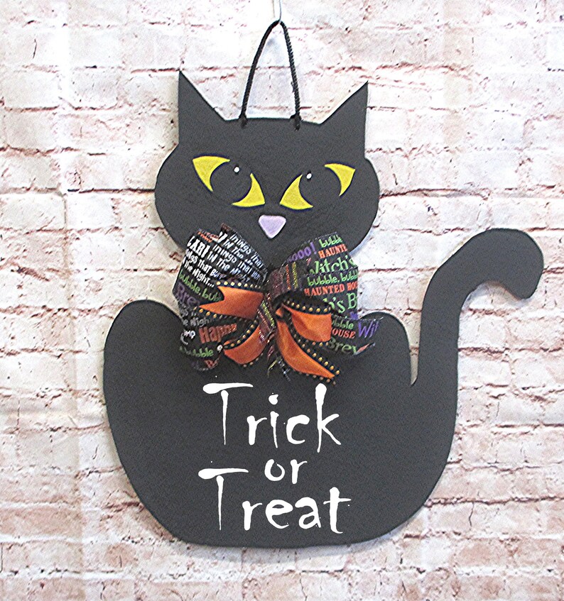 Home & Living Wreaths & Door Hangers Cat wooden door hanger Home