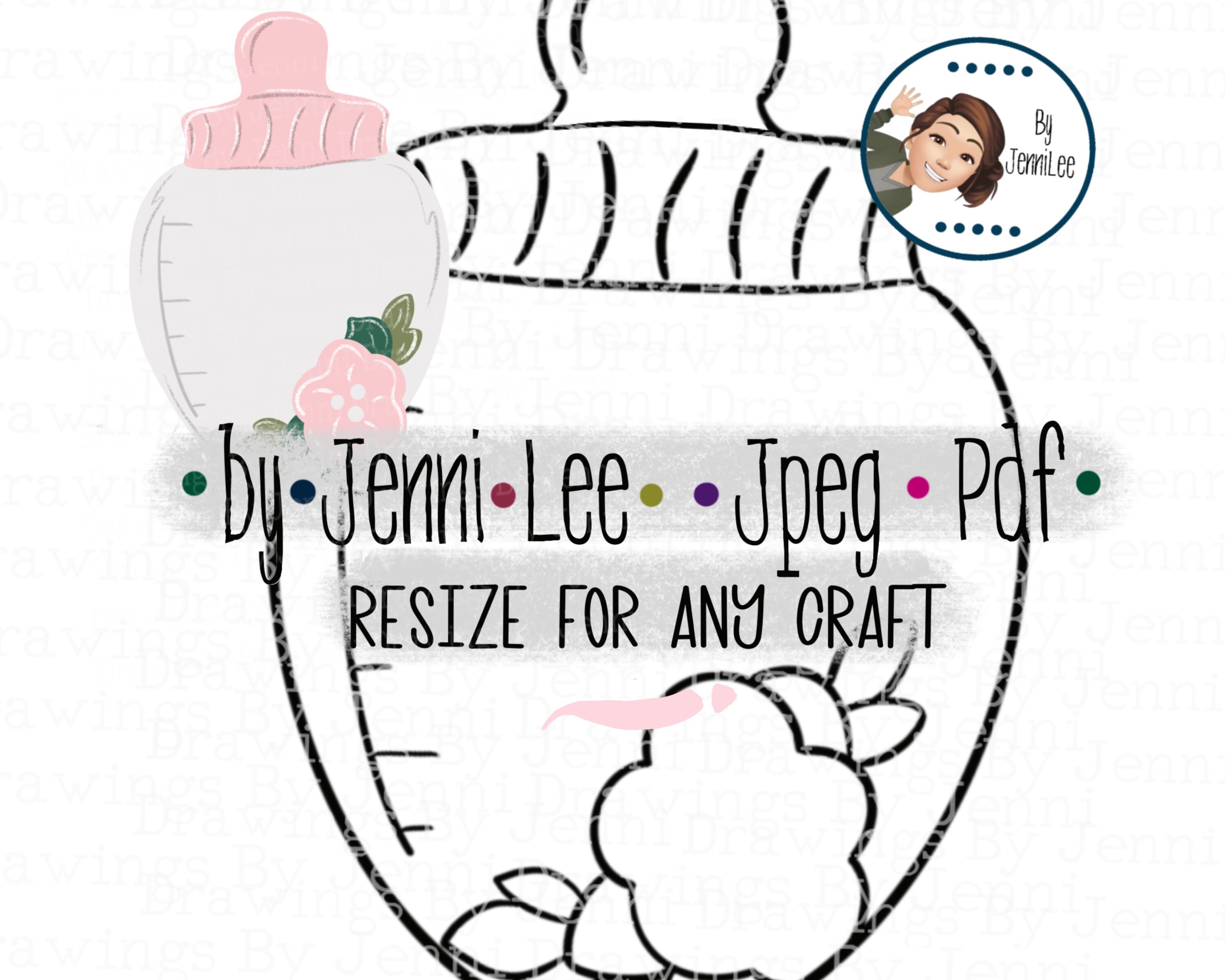 Template Door Hanger Template Baby Bottle Door Hanger - Etsy