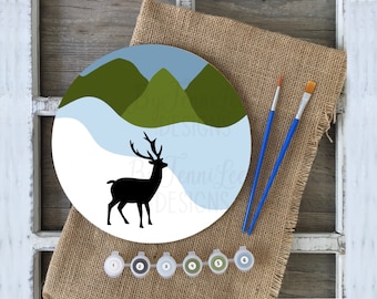 Paint by Number Deer in the Woods Wood Kit