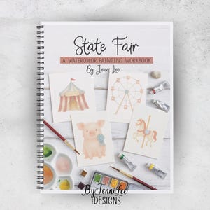 State Fair Watercolor Painting Workbook, 12 Ready to Paint Illustrations, ISBN: 9781968591182
