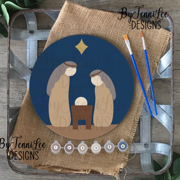 Nativity Paint by Number Etsy