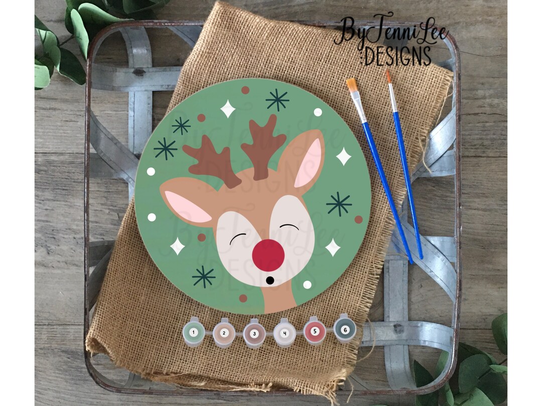 Paint by Number, Paint by Number Kit Adult, Reindeer Etsy