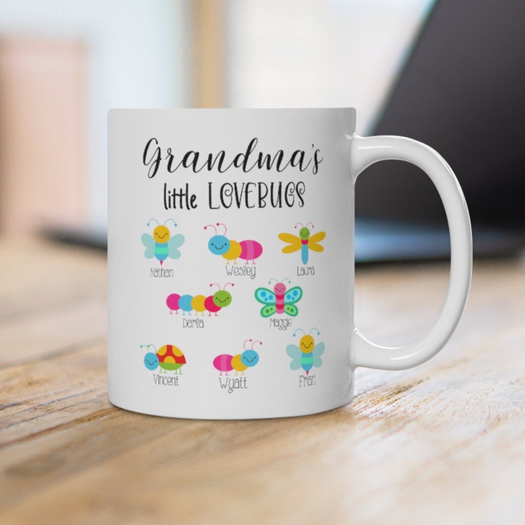 Custom Grandma Mug Grandkids Coffee Cup Gift for Grandma Etsy