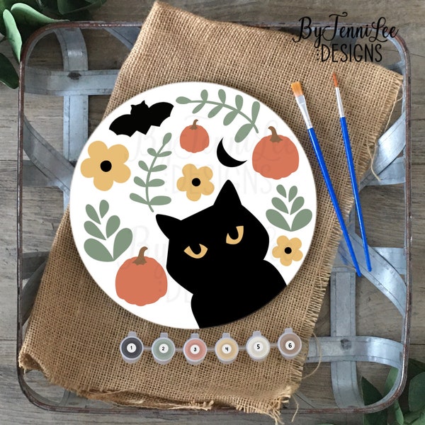 Easy Paint by Number Halloween Etsy