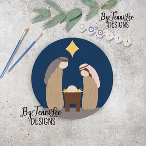 Paint by Number Nativity Wood Kit