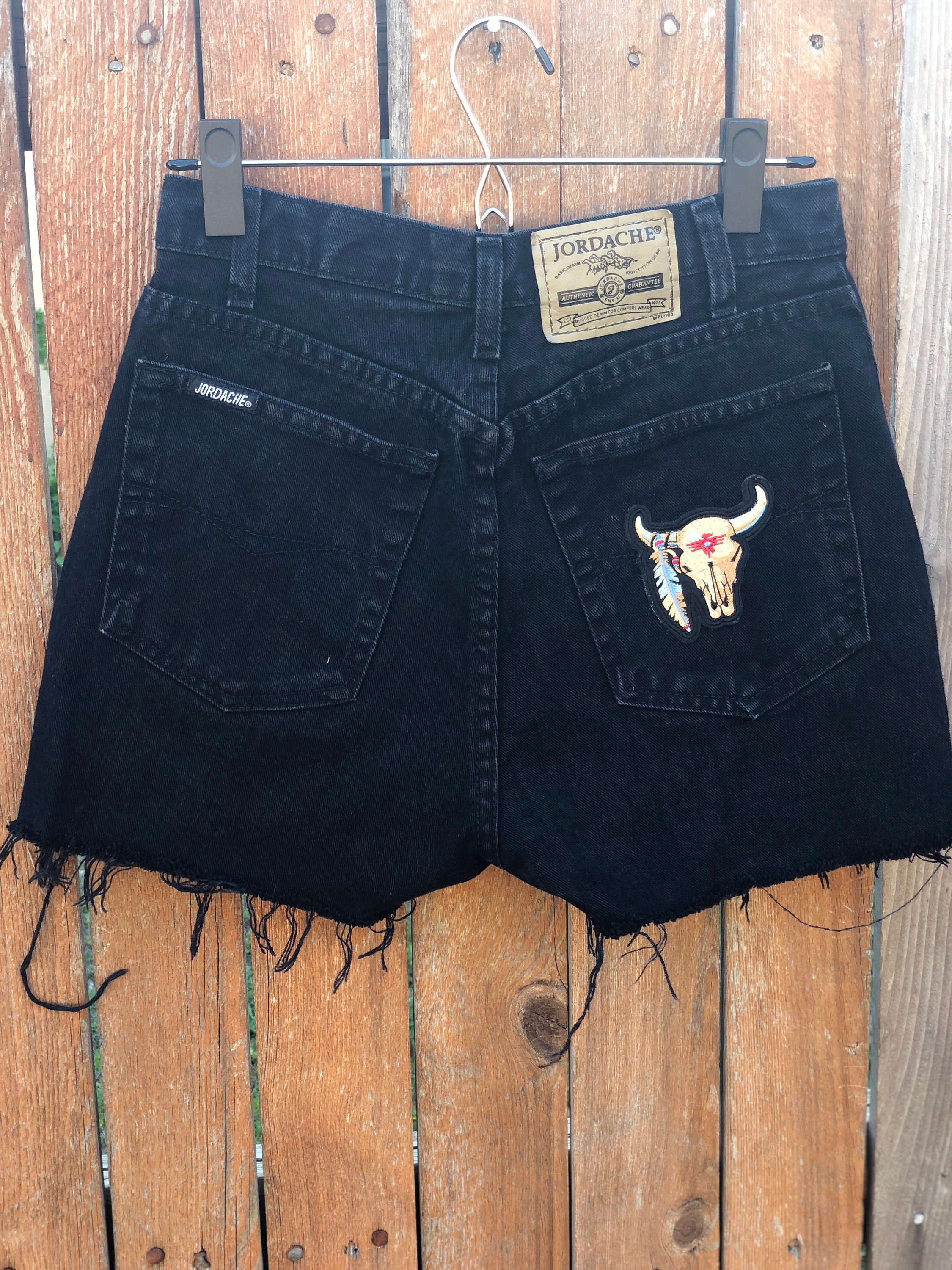Vintage Jordache Cut off Black Denim High Waisted Shorts Size 4 -   Canada