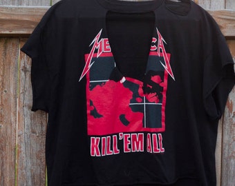 Distressed Cut Metallica Kill 'em All Tour Shirt - Etsy