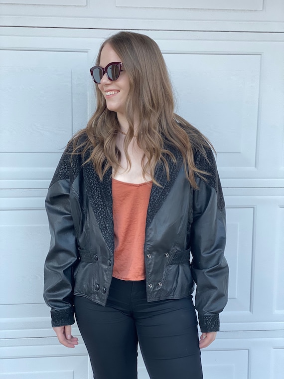 Wilson's blue leather jacket top