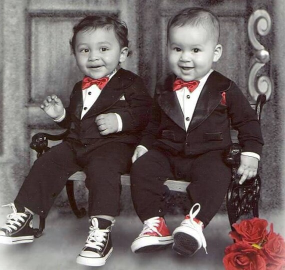babies in tuxedos