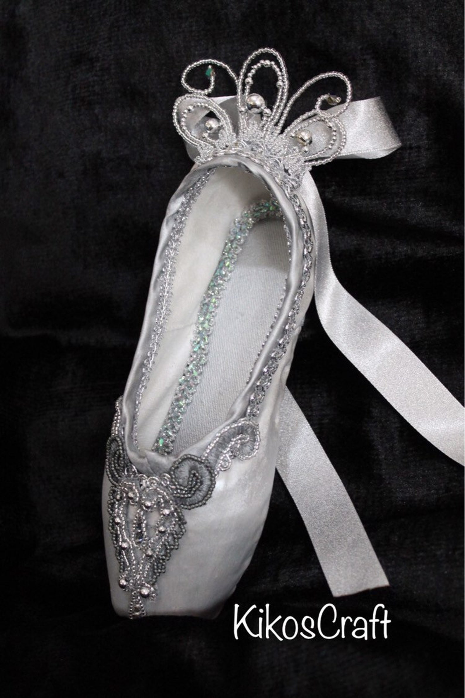 decorated pointe shoe: sleeping beauty silver fairy , diamond fairy,ooak ballet gift, yagp gift, competition gift decorated pointe shoe: sleeping beauty silver fairy , diamond fairy,ooak ballet gift, yagp gift, competition gift