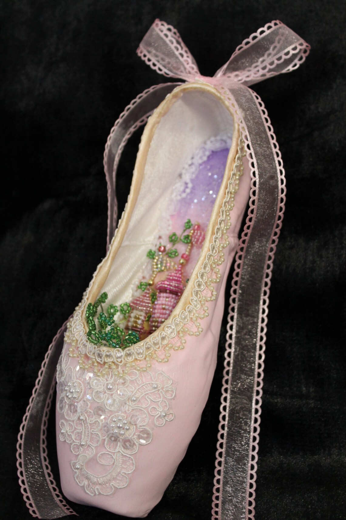 Decorated Pointe Shoe Sleeping Beauty Aurora Etsy