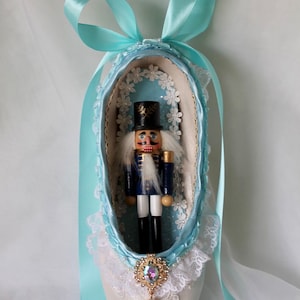Decorated Pointe Shoe:Nutcracker,Clara,Marie, Snow Queen,Snowflakes, Party Girl/ Guest, Christmas Decor, OOAK holiday gift,Ready to ship