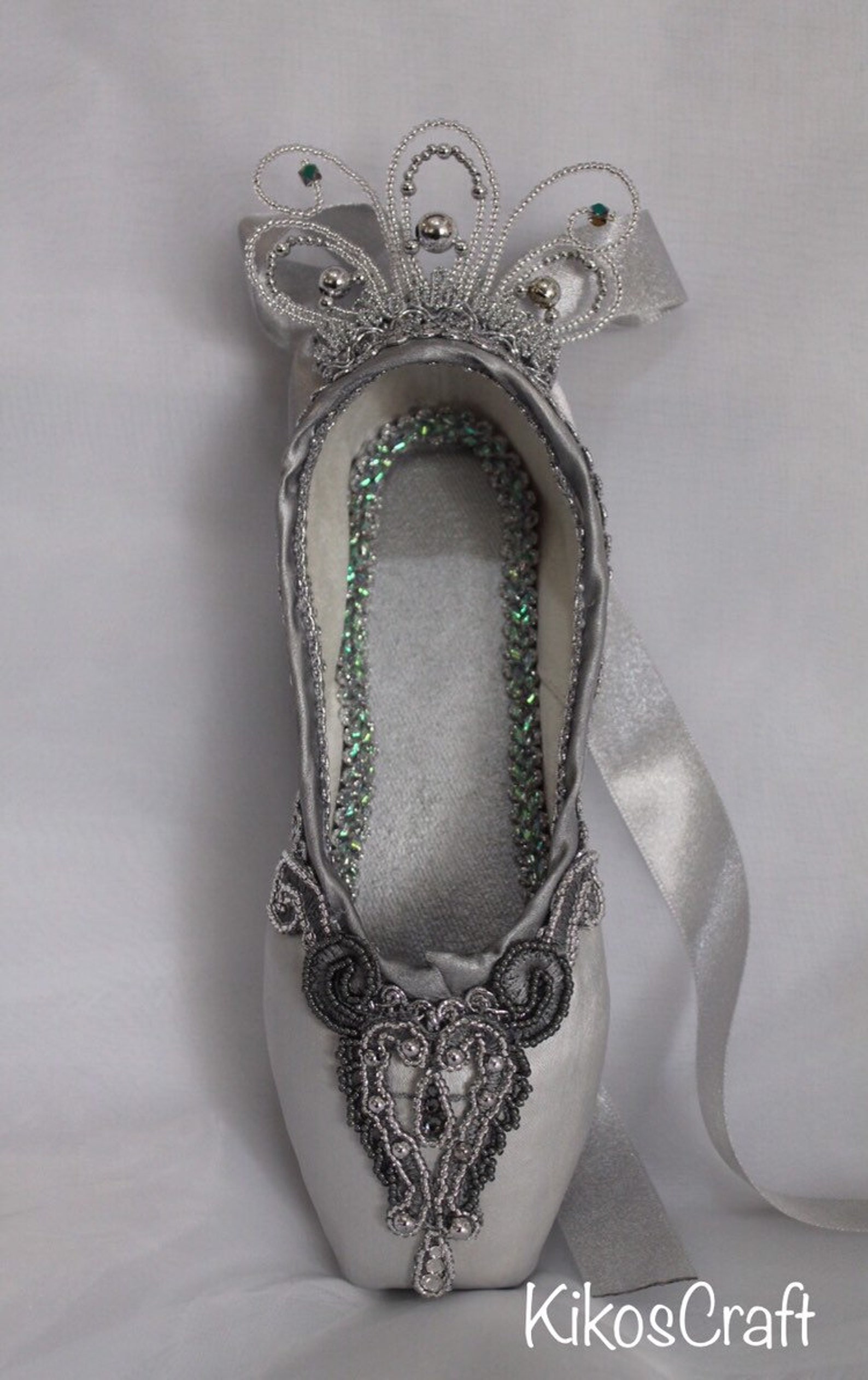 decorated pointe shoe: sleeping beauty silver fairy , diamond fairy,ooak ballet gift, yagp gift, competition gift decorated pointe shoe: sleeping beauty silver fairy , diamond fairy,ooak ballet gift, yagp gift, competition gift