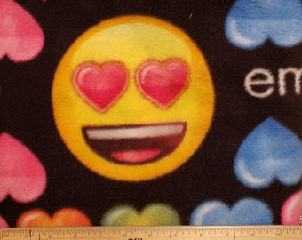 Cobertor de lã – EMOJI & HEARTS – Tintura amarrada – Cobertor de lã sem costura 58" x 72"; Jogue, bebê, cachorro, gato, quente, macio, aconchegante, fofo, leve, respirável