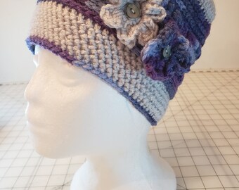 Chapéus fofos como um botão – Gorros feitos à mão com flores