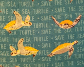 FleeceDECKE - SAVE the TURTLES - 36" x 58" Fleece Decke, Baby, Hund, Katze, warm, weich, gemütlich, flauschig, leicht, atmungsaktives Plüschtier
