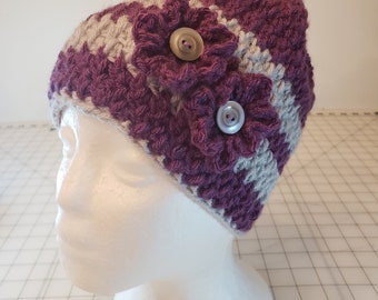 Chapéus fofos como um botão – Gorros feitos à mão com flores