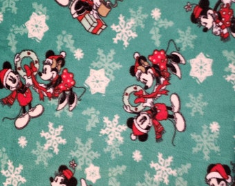 Cobertor de lã – MICKEY & MINNIE MOUSE – Cobertor de lã sem costura 45" X 58"; Jogue, bebê, cachorro, gato quente macio aconchegante fofo leve pelúcia respirável