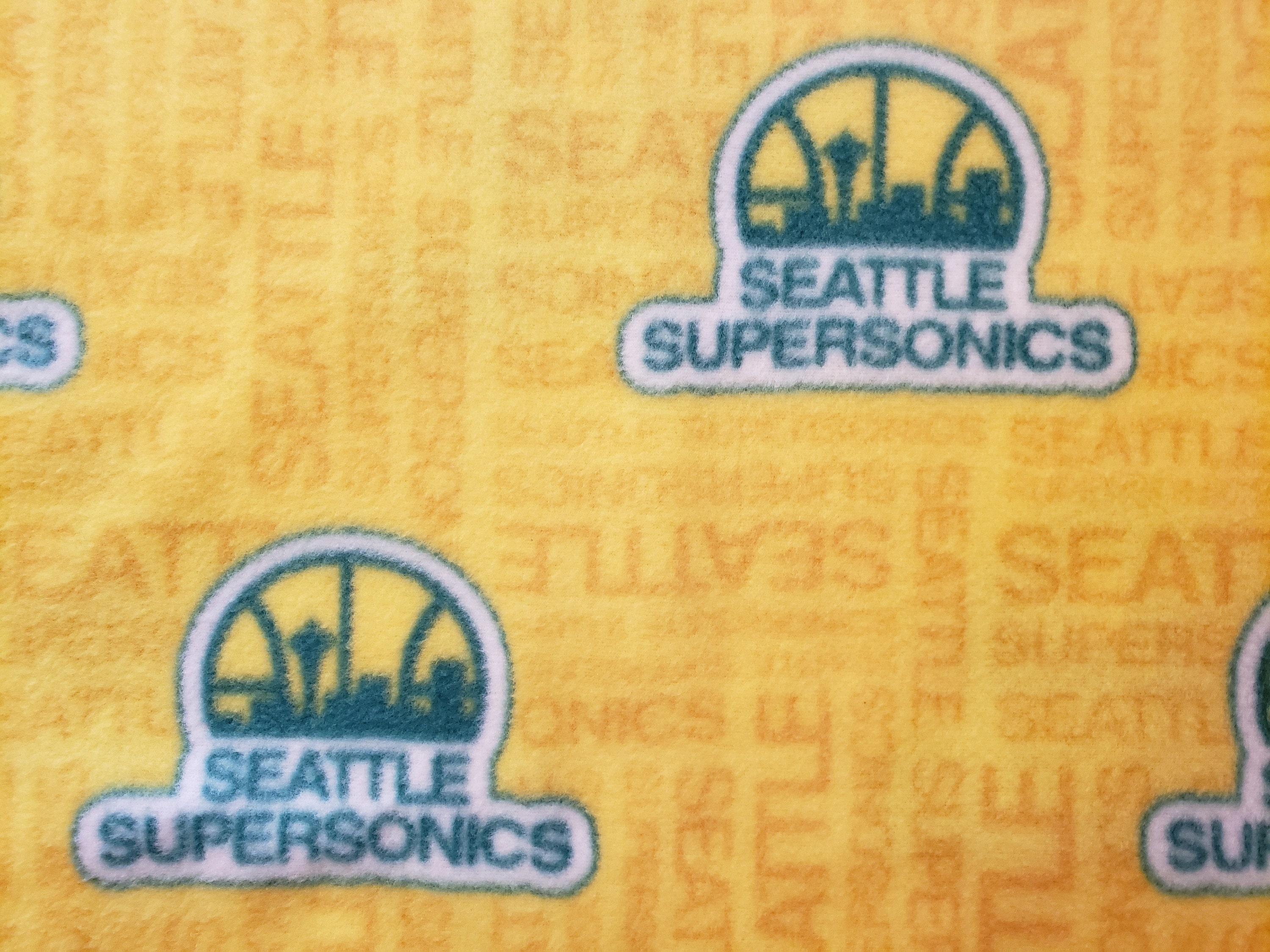 Fleece BLANKET SEATTLE SUPERSONICS NoSew Fleece Blanket Etsy